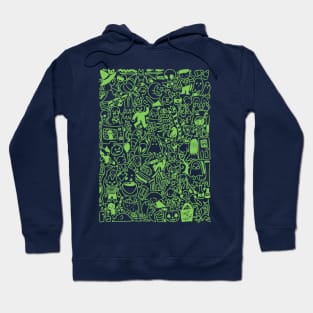 Halloween Doodle (green) Hoodie